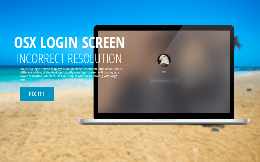 Login screen resolution OSX Yosemite FIX